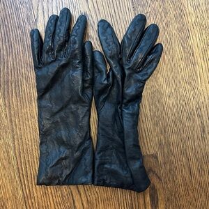 Bloomingdale's Black Leather Gloves